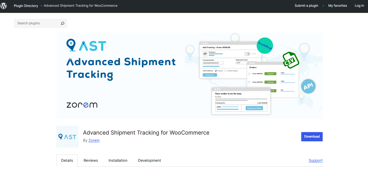AST by Zorem page on WordPress.org