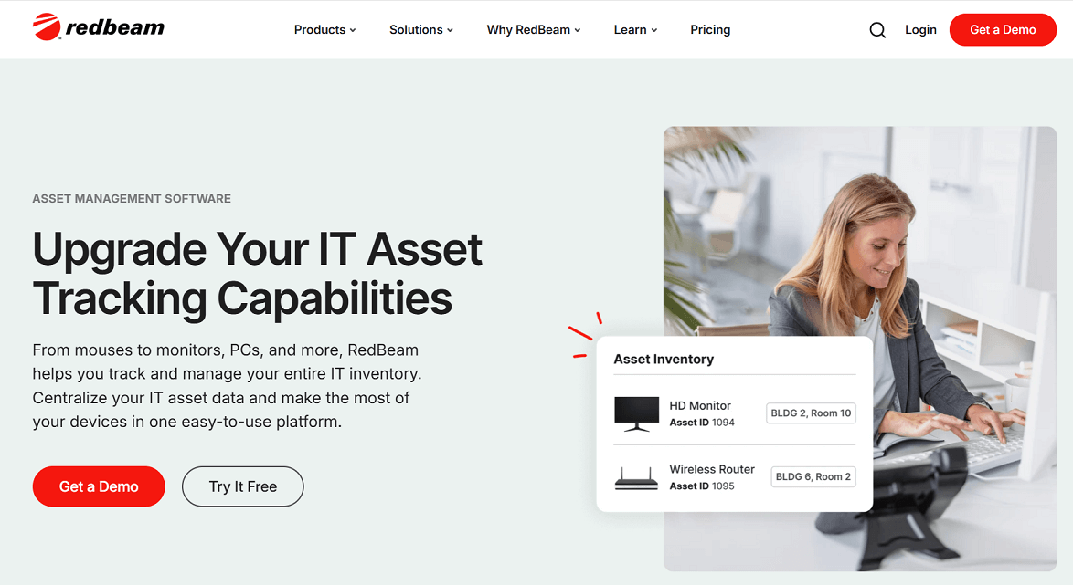 ReadBeam Asset Management Software page