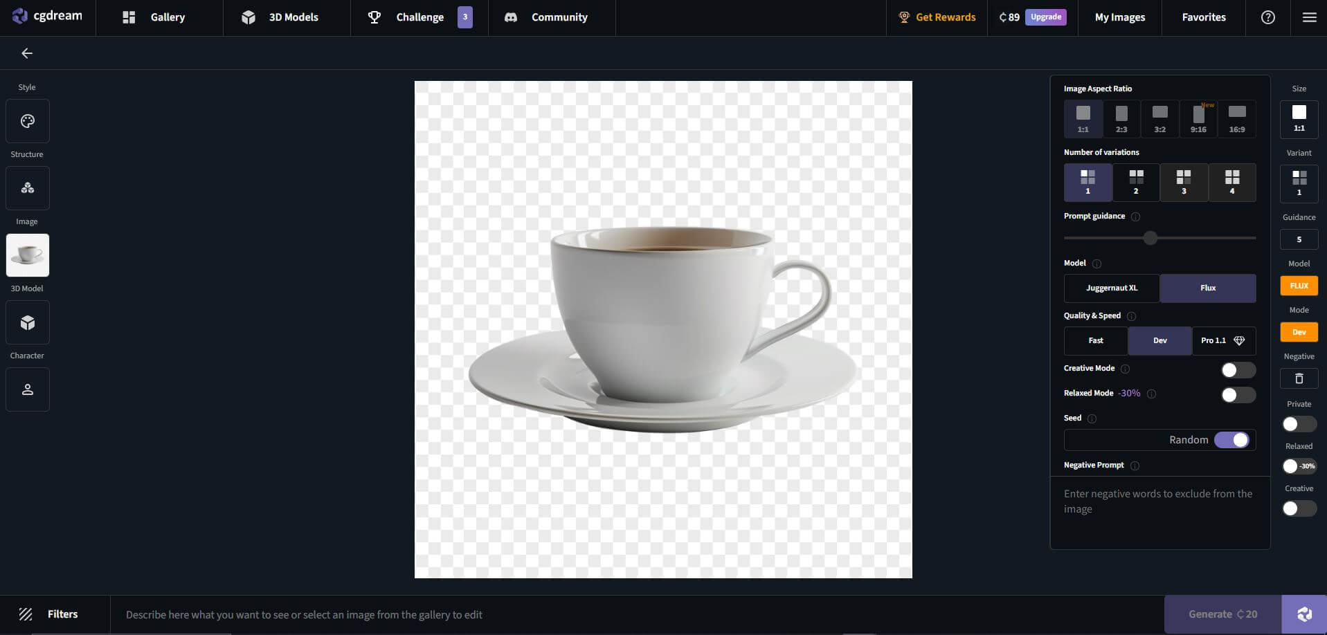 cgdream uploading an image