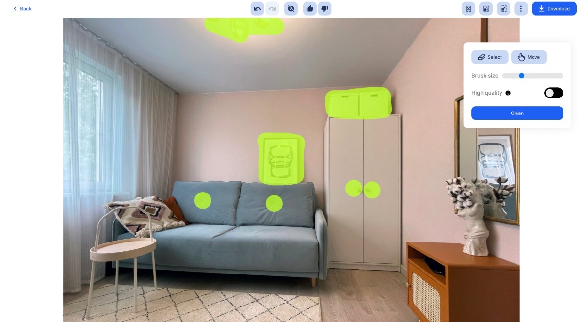 Clipdrop object removing process