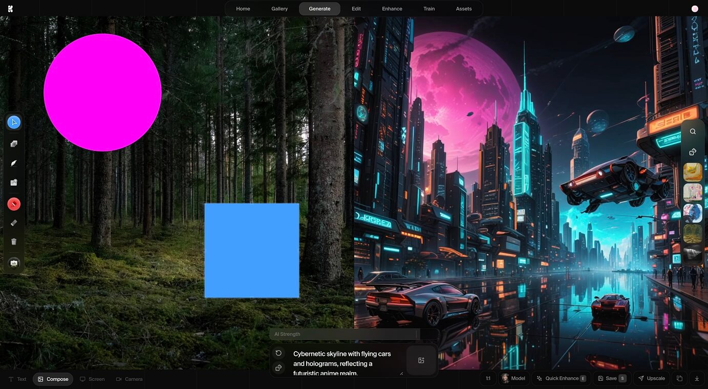 Image generated with Krea Realtime tool