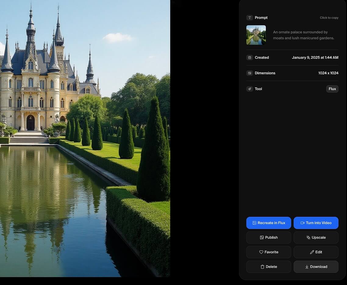 Krea exporting results