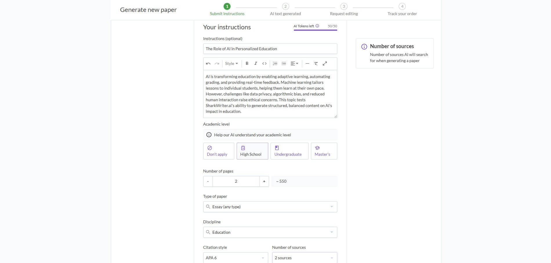 SharkWriter generate new page